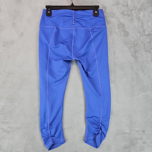 Prana Misty Capri Leggings Womens Size M Blue Nylon Blend Yoga Comfort Stretch - Picture 2 of 8